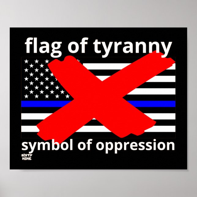 Affiche Drapeau de police de la ligne bleue "DRAPEAU DE TY (Devant)