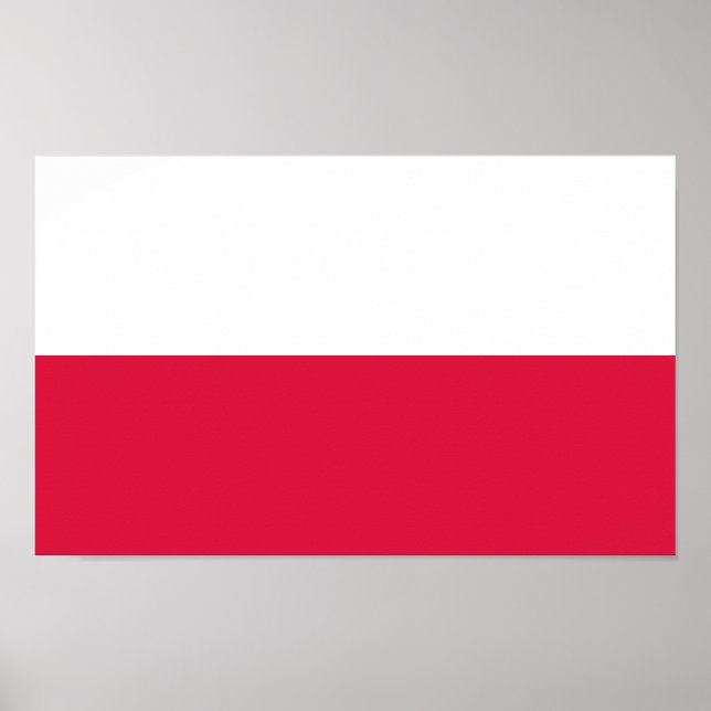 Affiche Drapeau de Pologne (Devant)