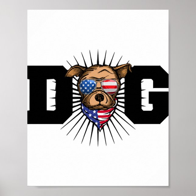 Affiche Drapeau de port de chien (Devant)
