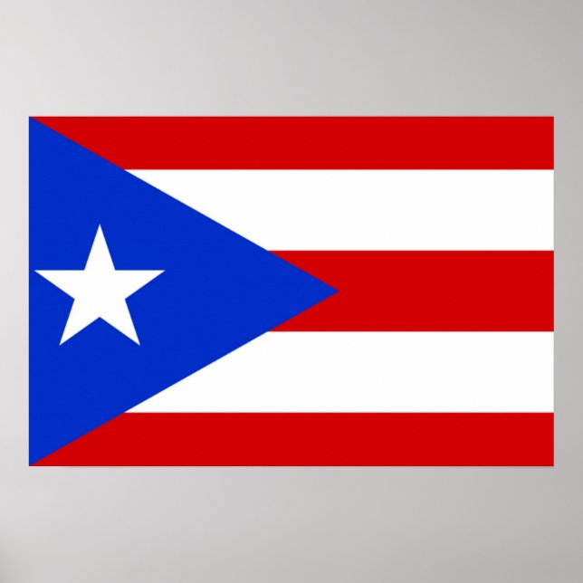 Affiche Drapeau de Porto Rico (Devant)