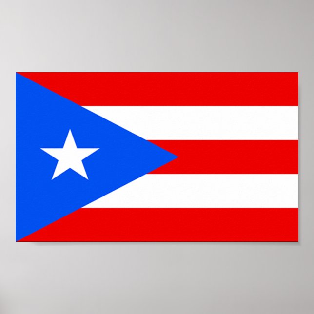 Affiche Drapeau de Porto Rico (Devant)