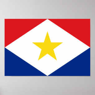 Affiche Drapeau de Saba