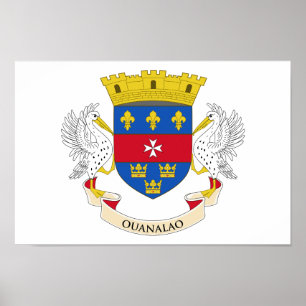 Affiche Drapeau de Saint-Barthélemy