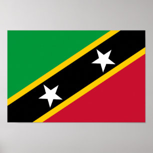 Affiche Drapeau de Saint-Kitts-et-Nevis