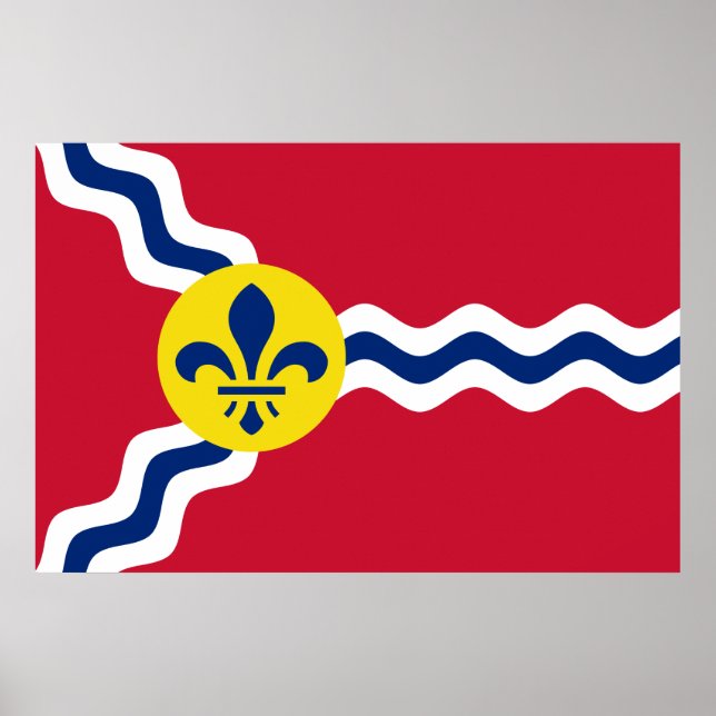 Affiche Drapeau de Saint-Louis (Missouri) (Devant)