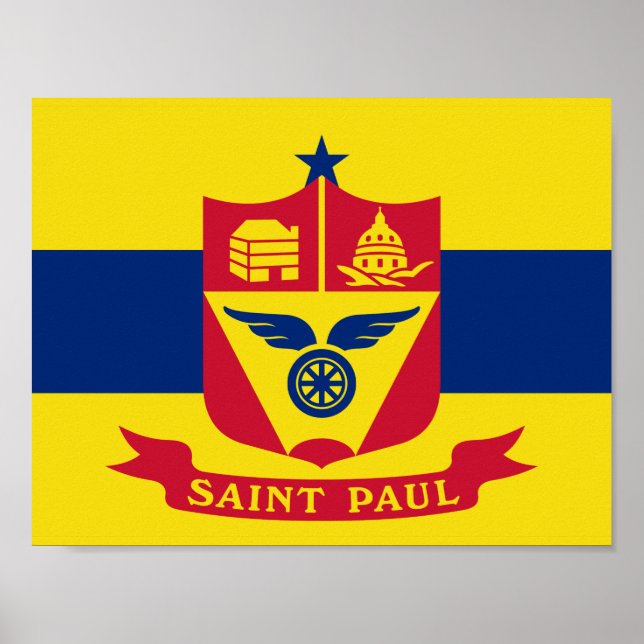 Affiche Drapeau de Saint Paul, Minnesota (Devant)