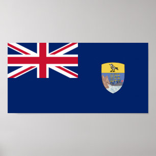Affiche Drapeau de Sainte-Hélène