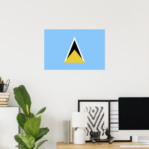 Affiche Drapeau de Sainte-Lucie
