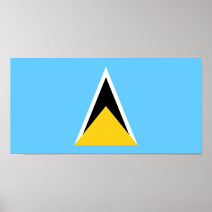 Affiche Drapeau de Sainte-Lucie