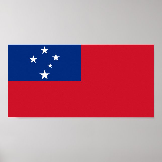 Affiche Drapeau de Samoa (Devant)
