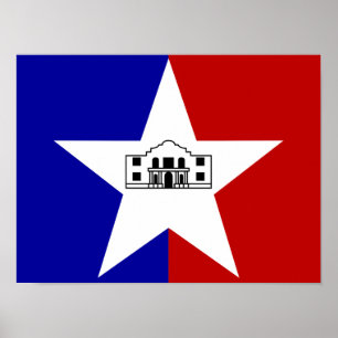 Affiche Drapeau de San Antonio