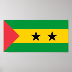 Affiche Drapeau de Sao Tomé-et-Principe