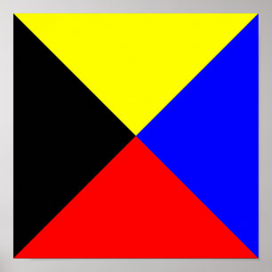 Affiche Drapeau de signalisation maritime Zulu ICS