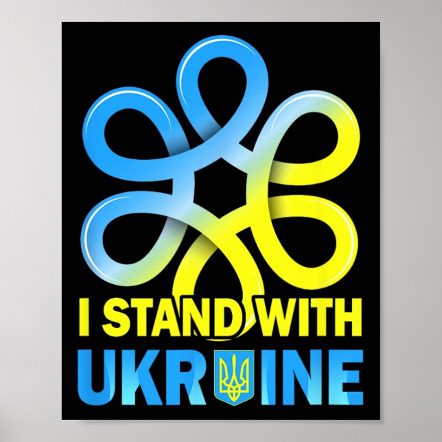 Affiche Drapeau de soutien à l'Ukraine Anti-Poutine Dites  (Devant)
