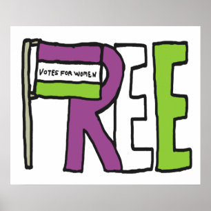 Affiche Drapeau de Suffragette