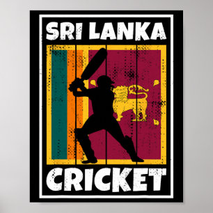 Affiche Drapeau de supporter de cricket sri-lankais Drapea