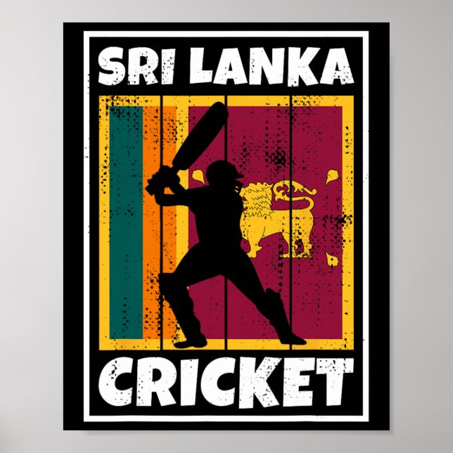 Affiche Drapeau de supporter de cricket sri-lankais Drapea (Devant)