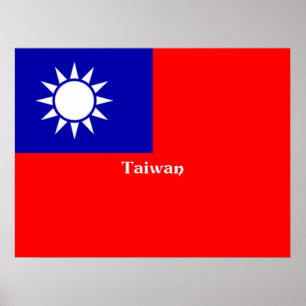 Affiche Drapeau de Taïwan