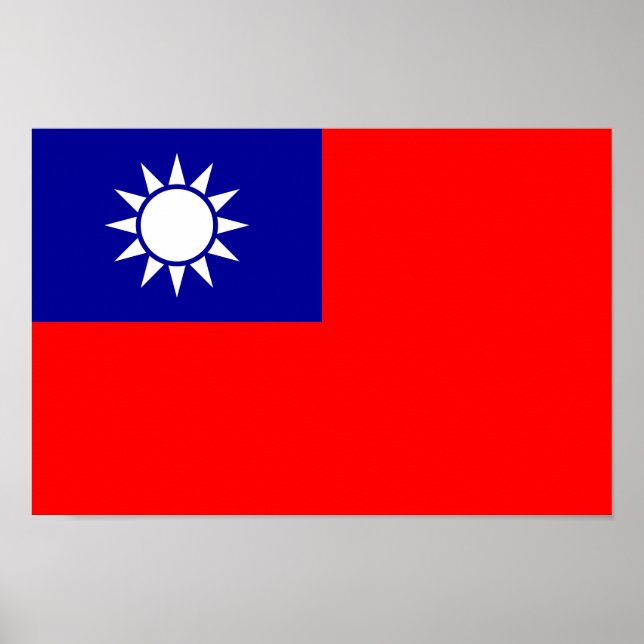 Affiche Drapeau de Taïwan (Devant)