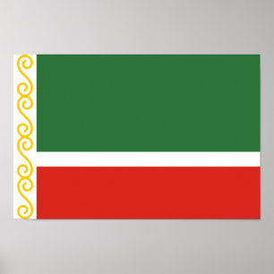 Affiche Drapeau de Tchétchénie