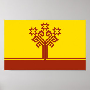 Affiche Drapeau de Tchouvachie