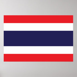 Affiche Drapeau de Thaïlande