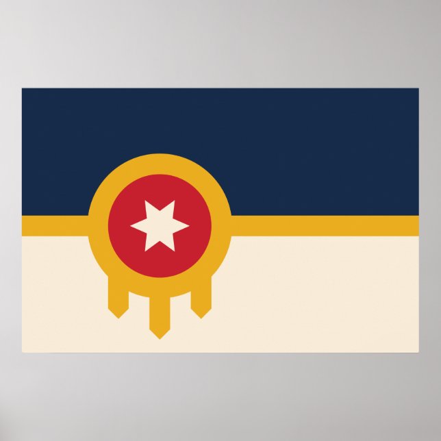Affiche Drapeau de Tulsa (Oklahoma) (Devant)