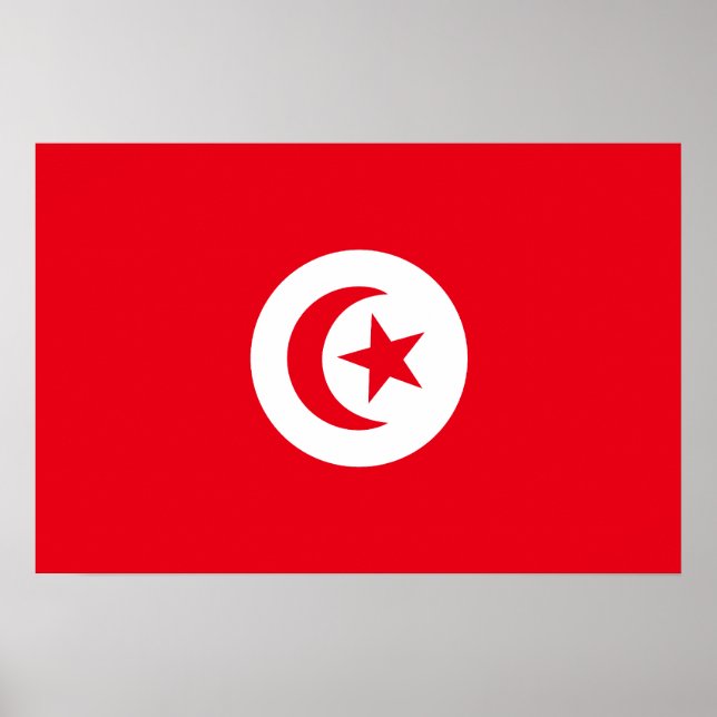 Affiche Drapeau de Tunisie (Devant)