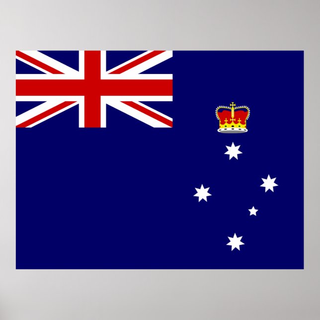 Affiche Drapeau de Victoria, Australie (Devant)