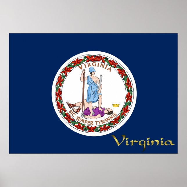 Affiche Drapeau de Virginie (Devant)