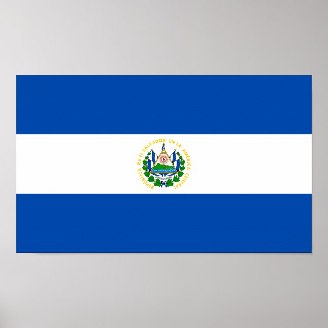 Affiche Drapeau d'El Salvador (Devant)