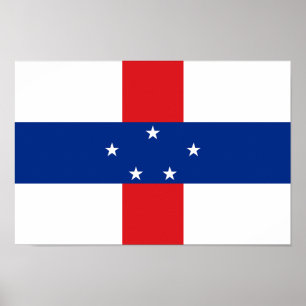 Affiche Drapeau des Antilles néerlandaises