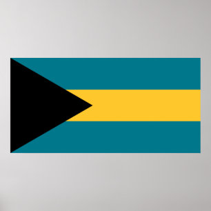 Affiche Drapeau des Bahamas