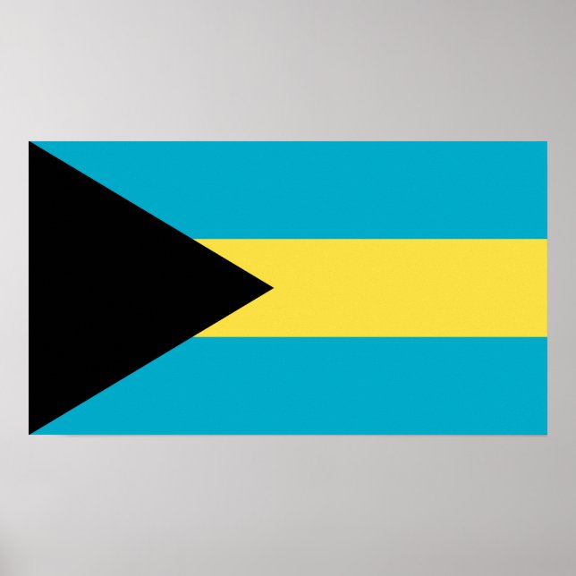 Affiche Drapeau des Bahamas (Devant)