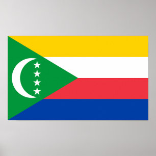 Affiche Drapeau des Comores