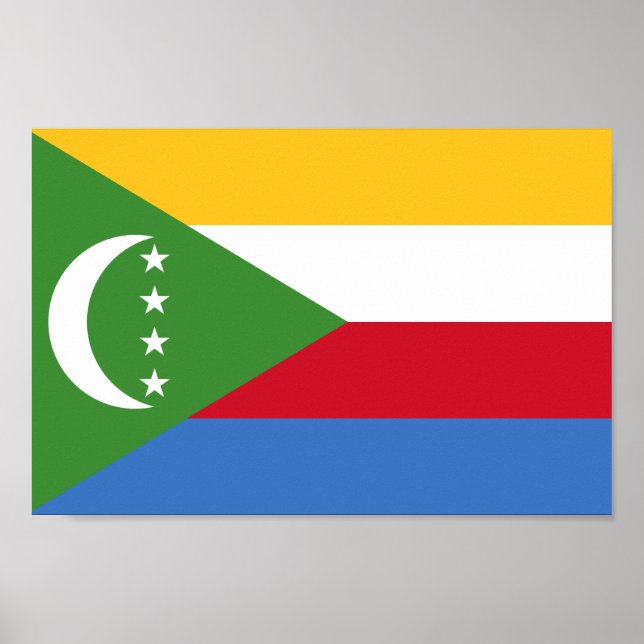 Affiche Drapeau des Comores (Devant)