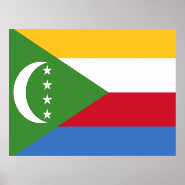 Affiche Drapeau des Comores (Devant)