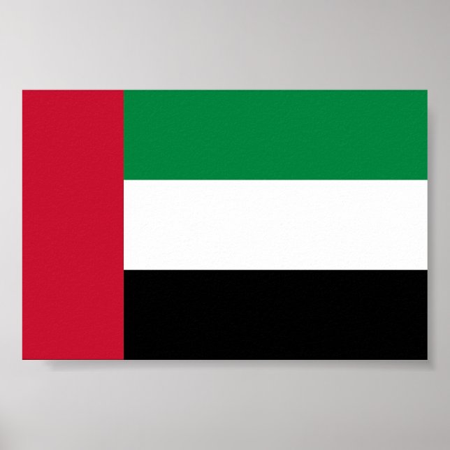 Affiche Drapeau des Émirats arabes unis (Devant)