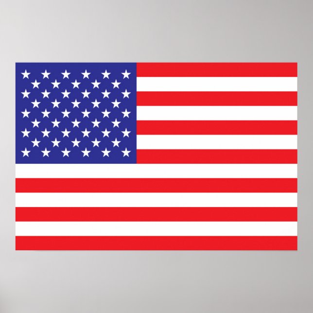 Affiche Drapeau des États-Unis d'Amérique (Devant)
