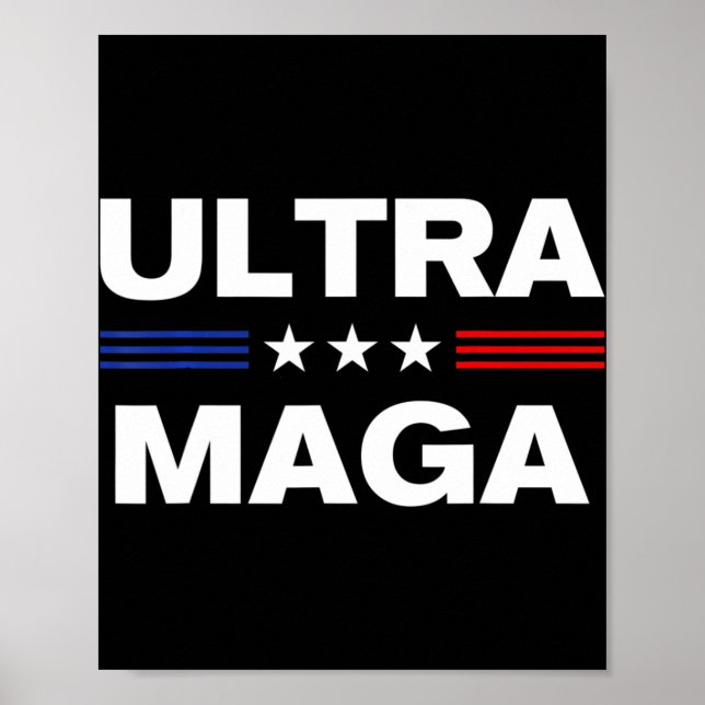 Affiche Drapeau des États-Unis Ultra Maga 3 (Devant)