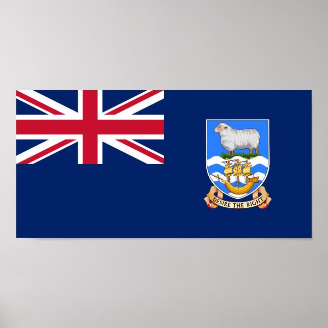 Affiche Drapeau des îles Falkland (Devant)