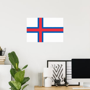 Affiche Drapeau des îles Féroé