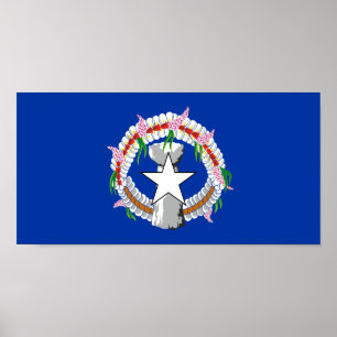 Affiche Drapeau des Îles Mariannes du Nord