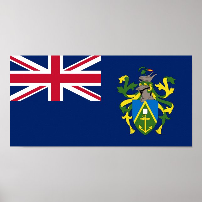 Affiche Drapeau des îles Pitcairn (Devant)