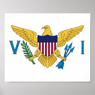 Affiche Drapeau des îles Vierges américaines