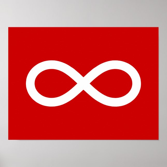 Affiche Drapeau des Métis (Devant)