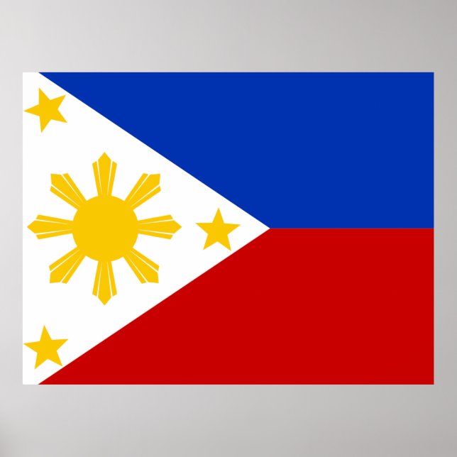 Affiche Drapeau des Philippines (Devant)