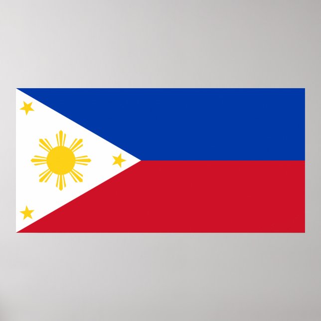Affiche Drapeau des Philippines (Devant)