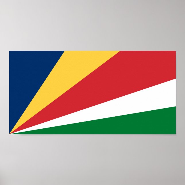 Affiche Drapeau des Seychelles (Devant)