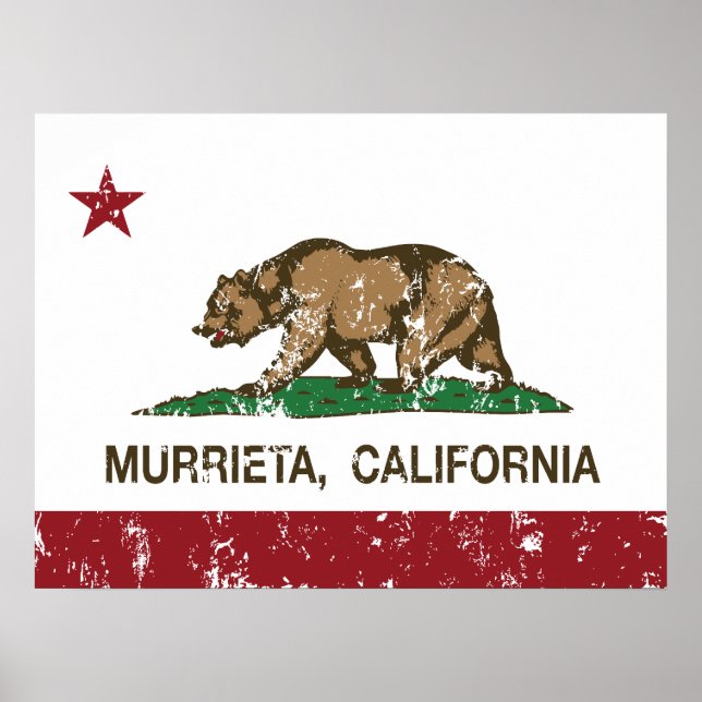 Affiche Drapeau d'État de Californie Murrieta (Devant)